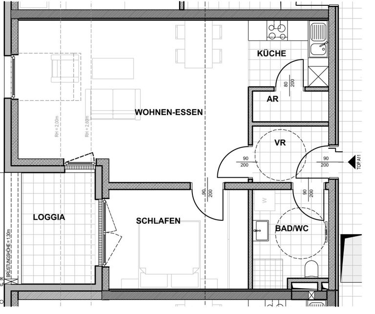 Grundriss Top A11
