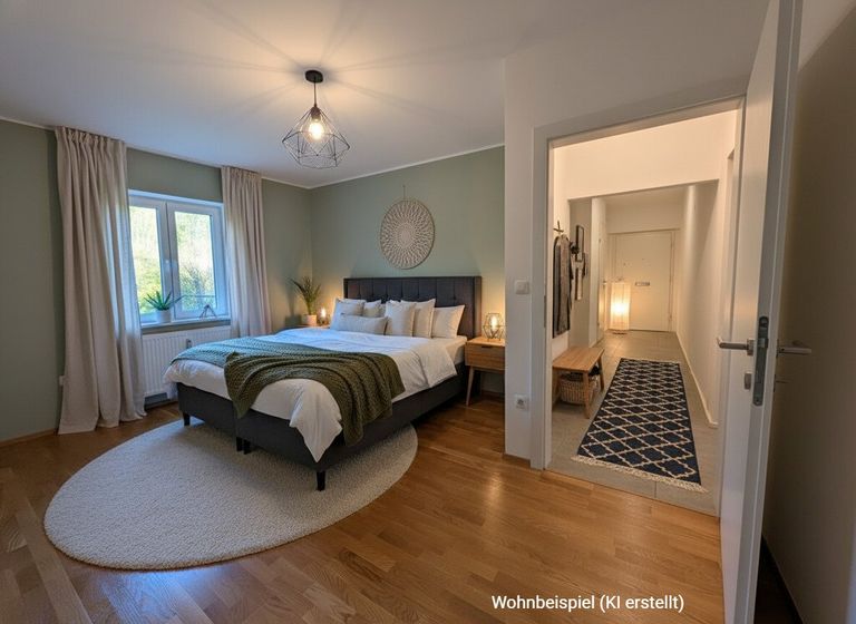 Schlafzimmer mit möglichen Einrichtung, Variante 1