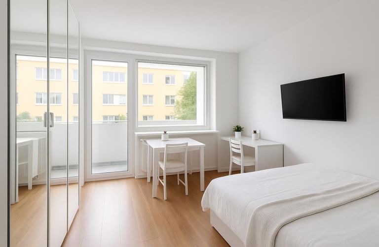 Wohnraum zur Fensterfront (KI bereinigt)