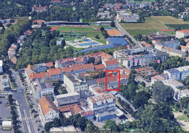 Luftbild von Umgebung inkl. Schloss Eggenberg
