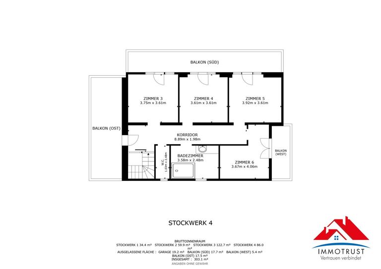 Plan Obergeschoss