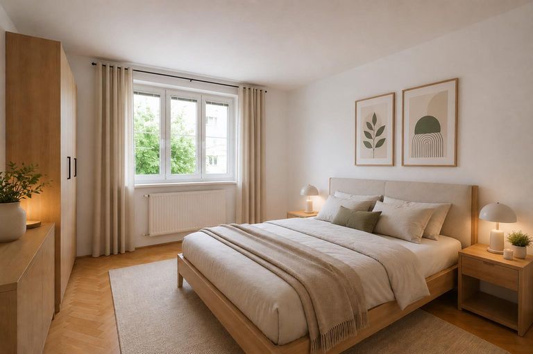 Schlafzimmer (virtuell eingerichtet)