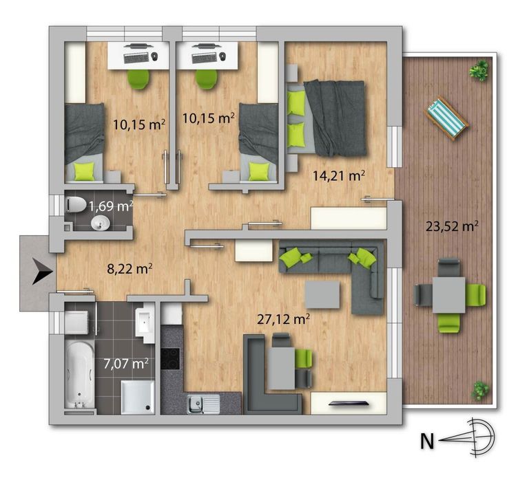Grundrissplan Skizze