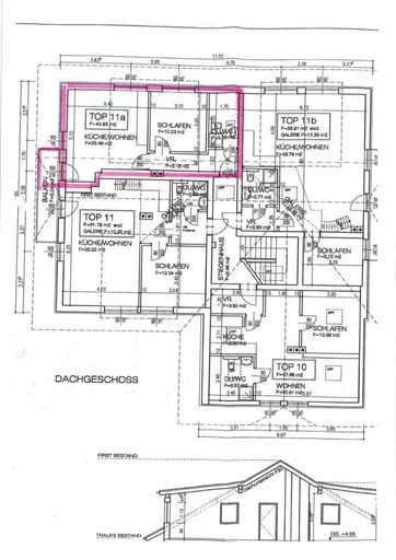 Plan - Kleines möbliertes 2 Zimmer Apartment mit Balkon und schöner Aussicht Miete Oberndorf bei Salzburg