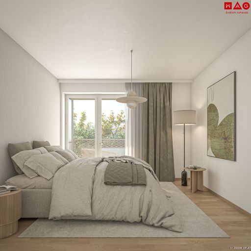 Schlafzimmer mit Zugang Loggia