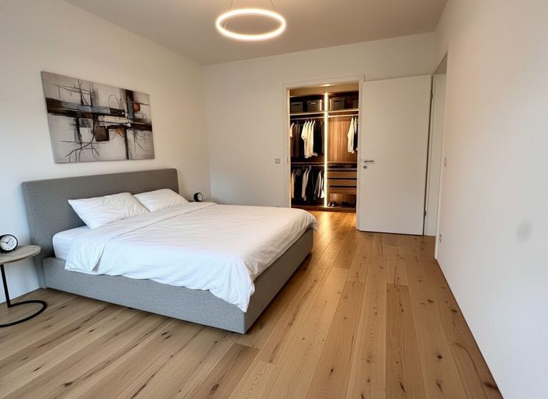 OG Schlafzimmer mit Schrankraum - KI generiert