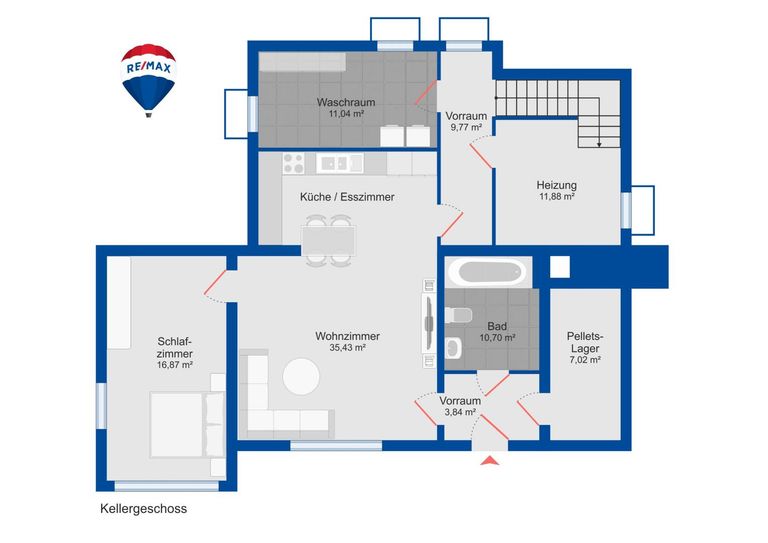 Grundrissplan Kellergeschoss