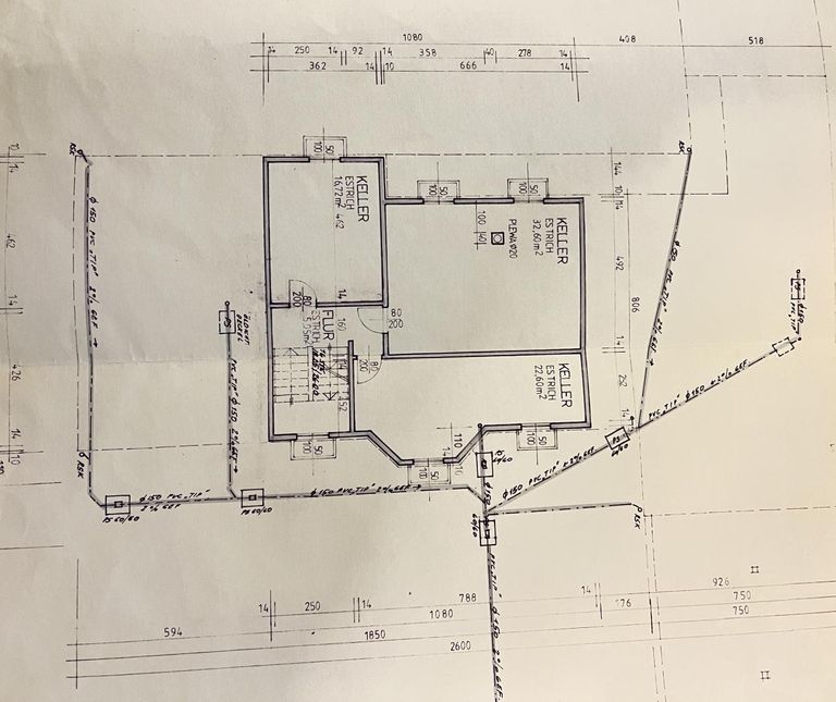 Grundriss Teilunterkellerung