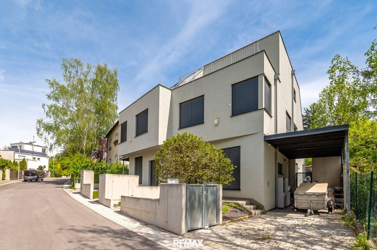 Doppelhaus Strassenansicht
