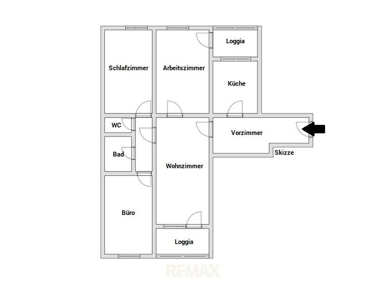Grundriss Wohnung 1050 Wien
