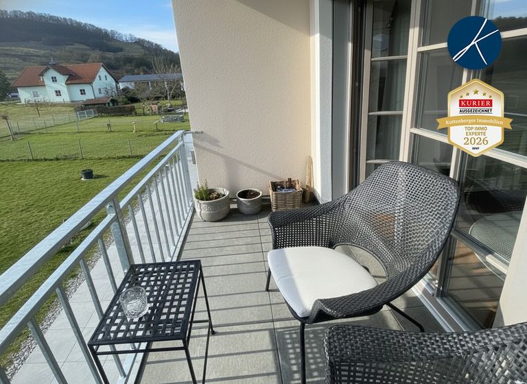 Balkon mit traumhaften Grünblick