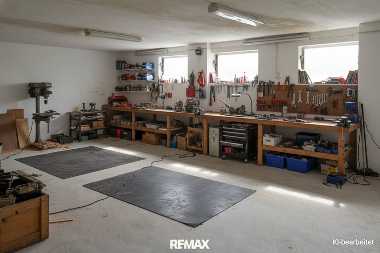 Lagerraum / Werkstatt_KI bearbeitet