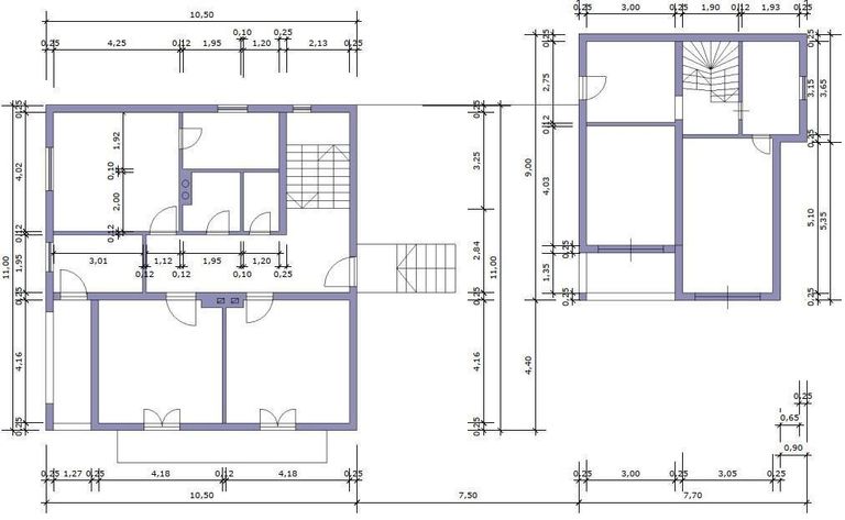 Grundrisse beider Häuser auf gleicher Ebene