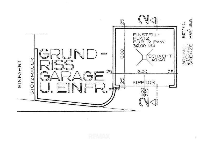 Grundriss Garage