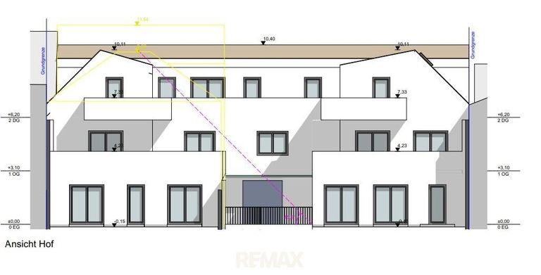 Planungsansicht Innenhof