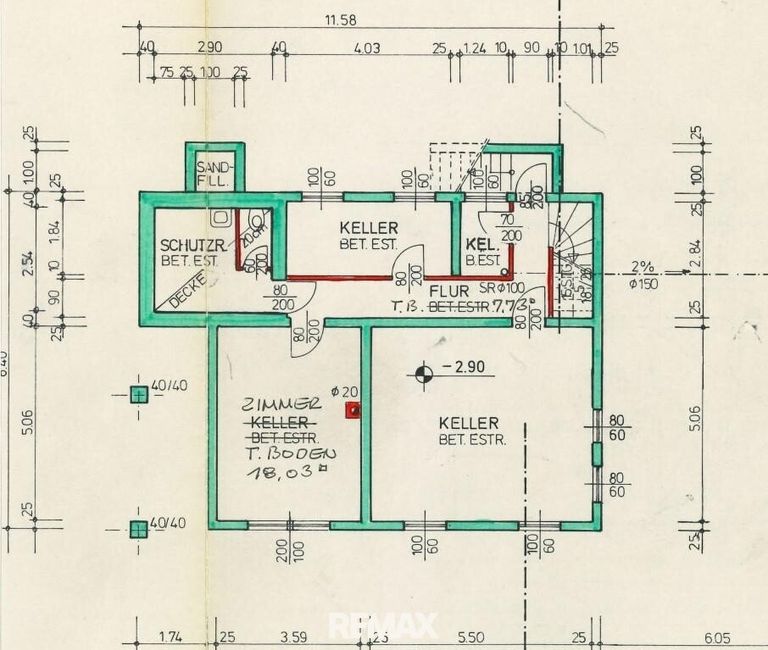 Grundriss Keller
