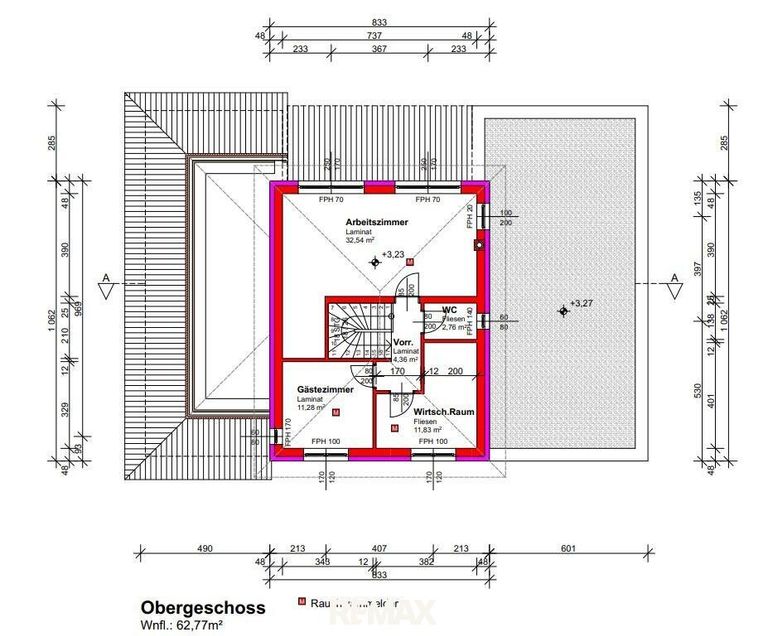 Plan Obergeschoss