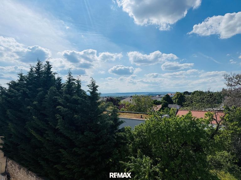 Blick von der Loggia ins Grüne