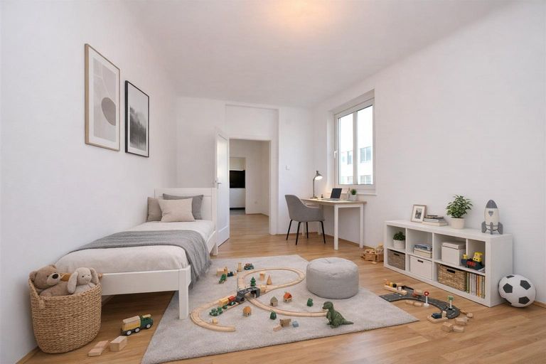 Kinderzimmer (virtuell eingerichtet)