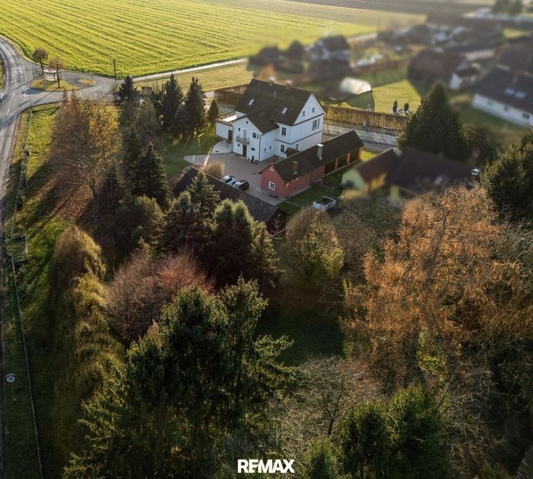 Drohnenbild Haus und Park