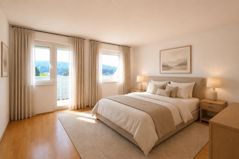 Schlafzimmer (virtuell eingerichtet)