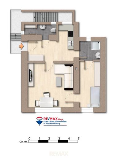 Grundriss möbliert