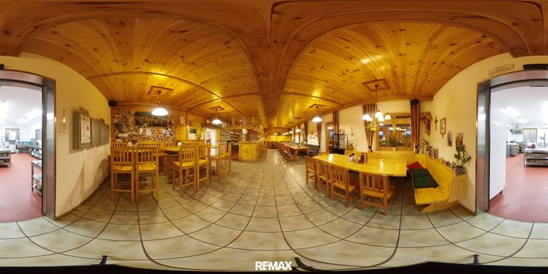 360° Gaststätte Sicht zur Küche