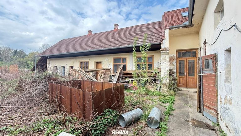 hintere Eingänge und Gartenfläche