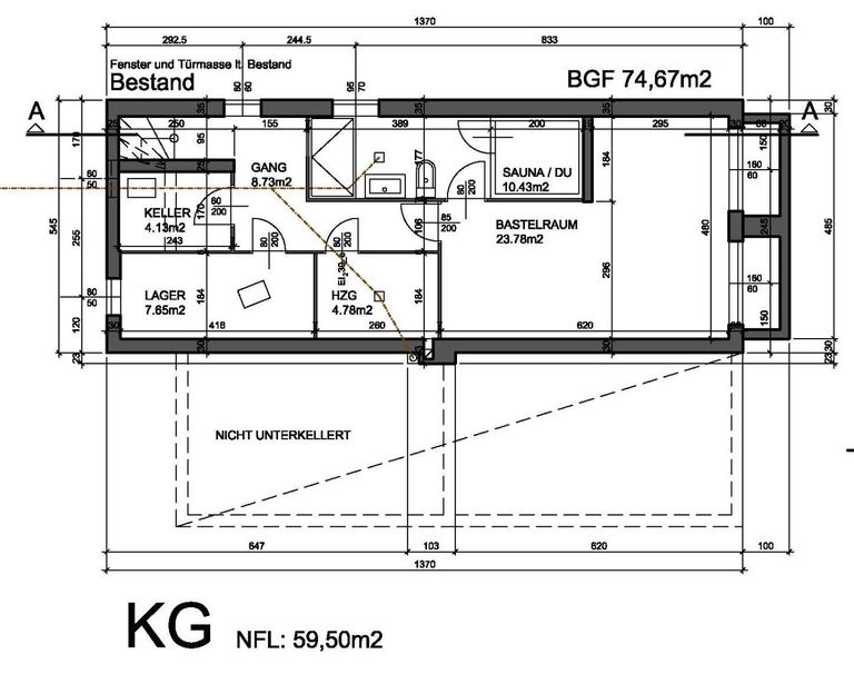 Grundriss Keller