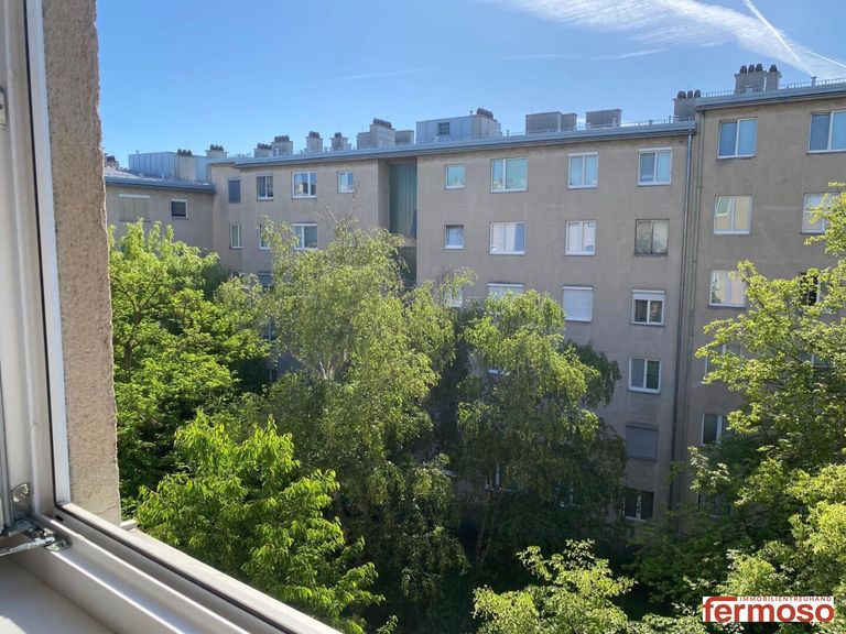 Ausblick in in den grünen Innenhof