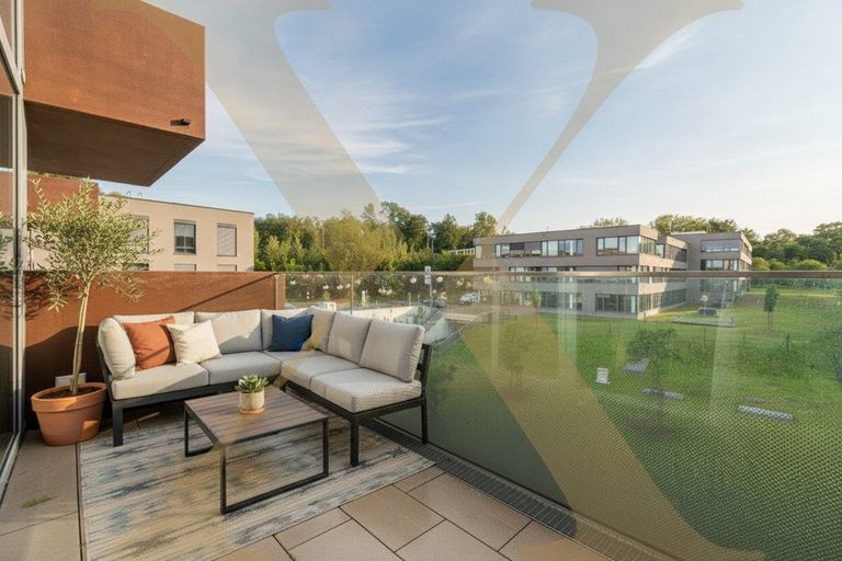 Balkon (KI möbliert)