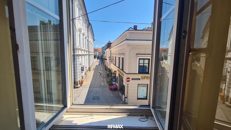 Aussicht von Zimmer 2 in die Bischofstraße