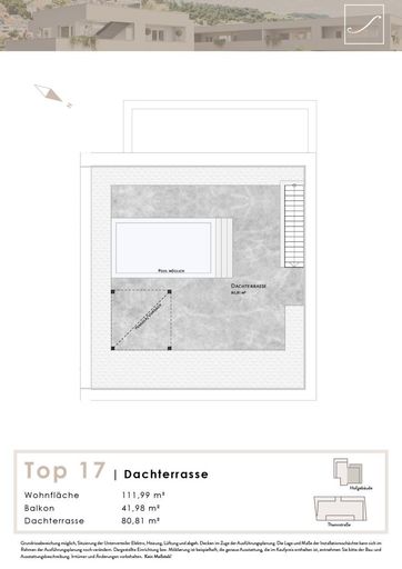 Verkaufsplan Top 17 Dachterrasse