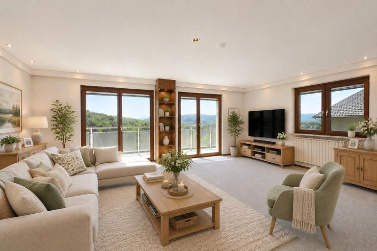 Wohnzimmer (virtuell eingerichtet)
