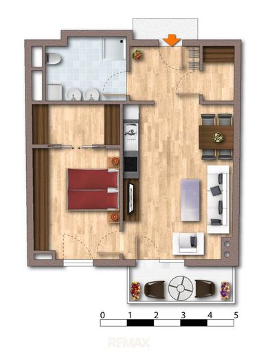 Grundriss möbliert