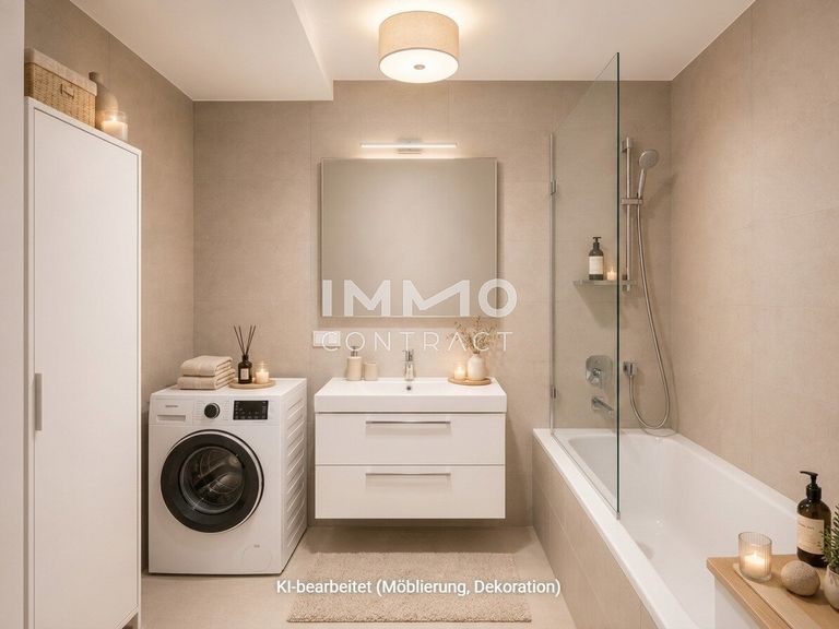 Badezimmer möbliert