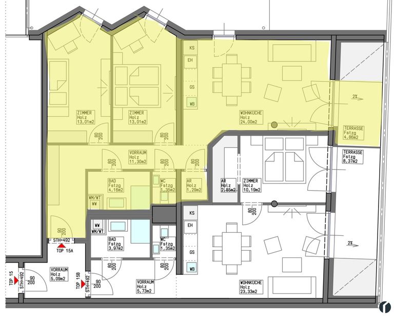 Wohnungsplan Top 30 A