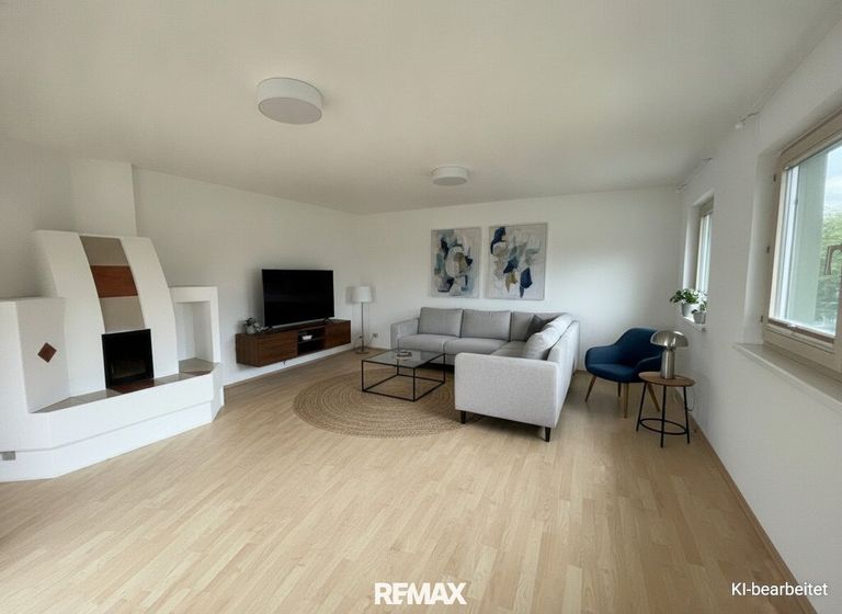 Wohnzimmer mit Kachelofen