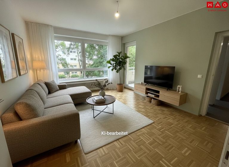 KI generiertes Wohnzimmer