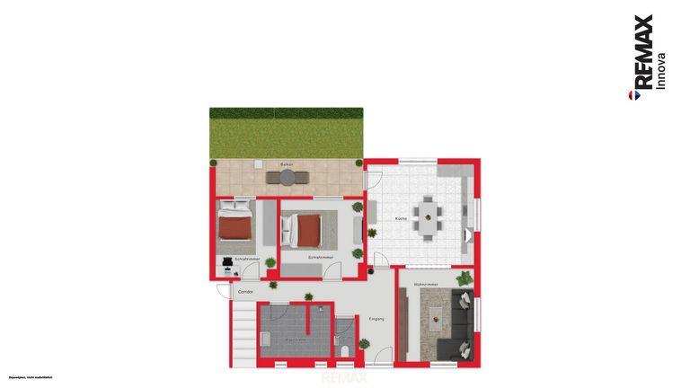 Grundriss mit Aussenbereich