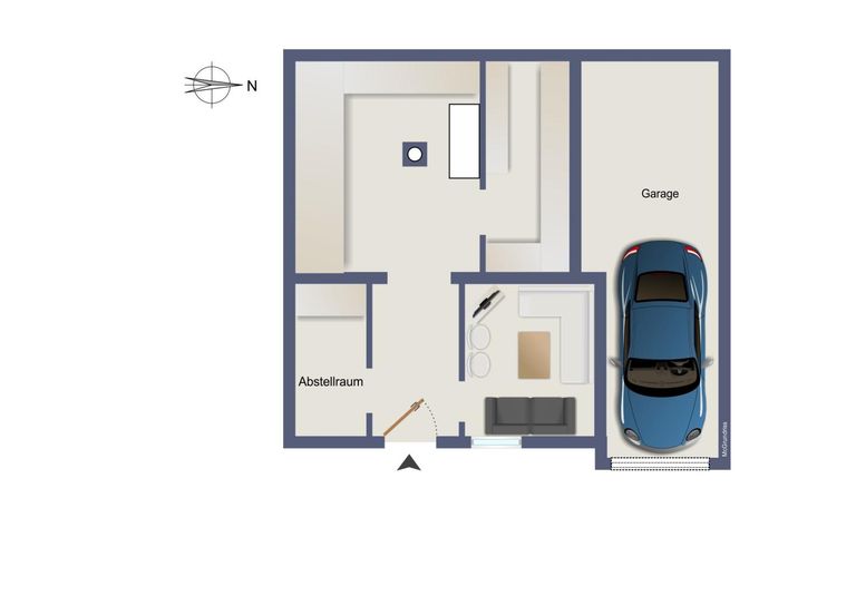 Plan Unausgebautes Untergeschoss (Keller)