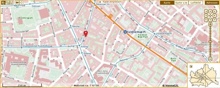 Lageplan mit Öffis