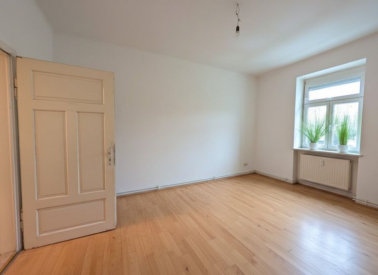 Woghnzimmer mit ca. 17,7 m² und Parkblick