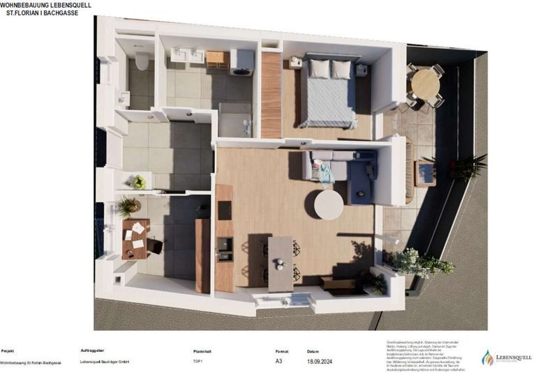 3D Grundriss Top 1