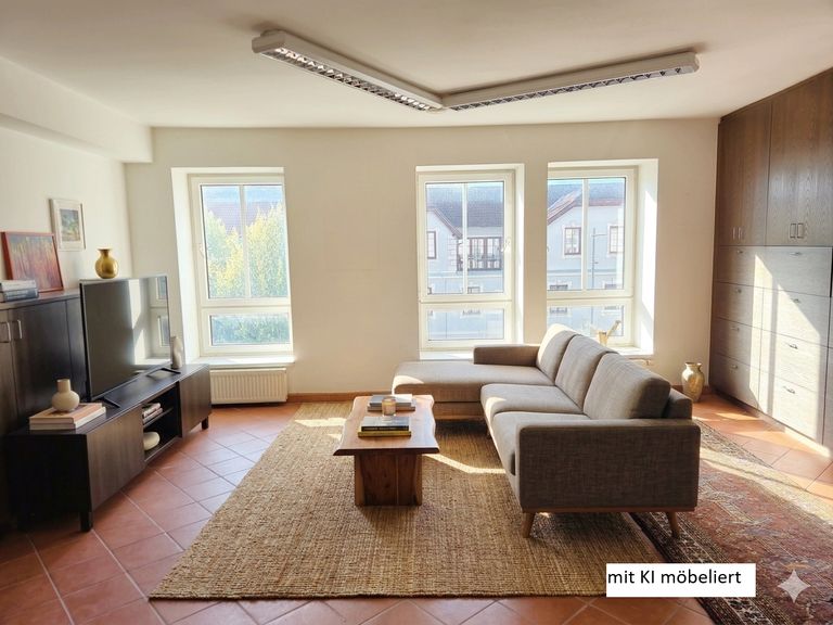 Wohnzimmer (KI möbeliert)