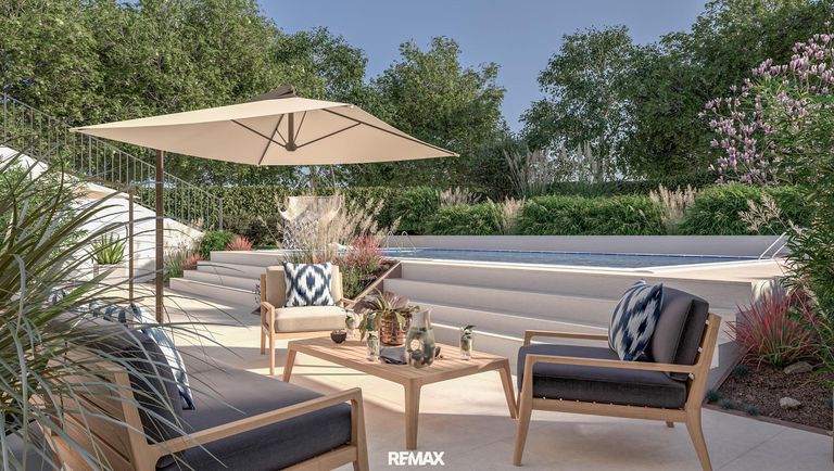 Beispielbild Terrasse mit Pool