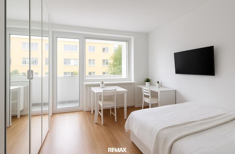 Wohnraum zur Fensterfront (KI bereinigt)