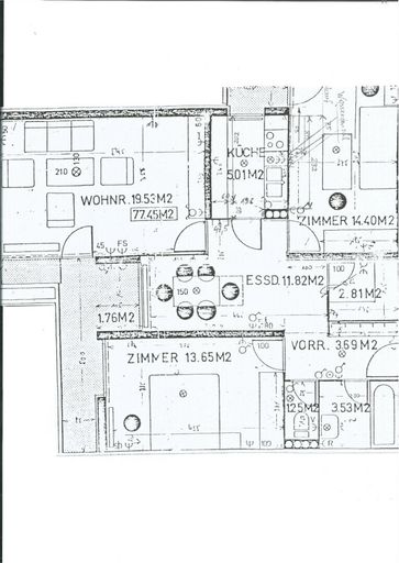 Plan - Renovierte 3 Zimmer Wohnung mit Balkon und Festungsblick Kauf Parsch Salzburg