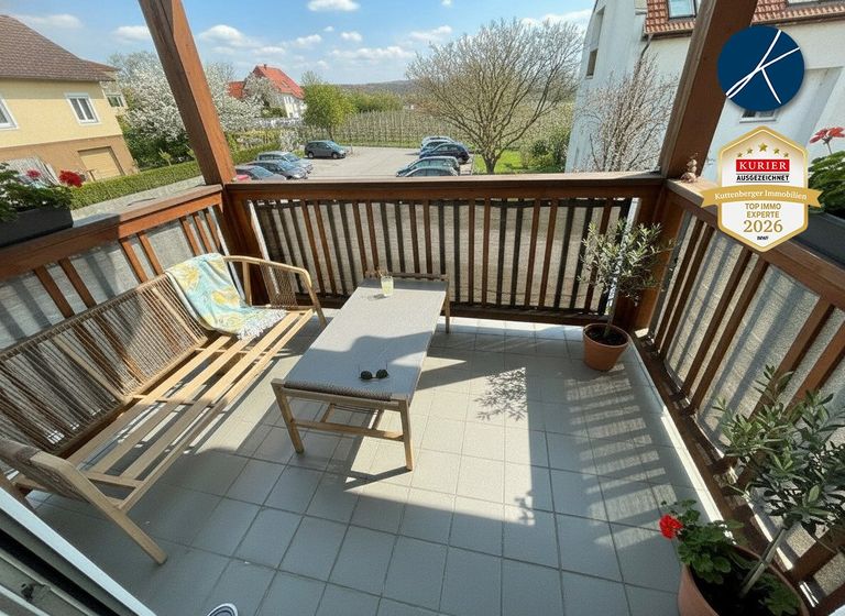 Balkon mit Blick ins Grüne