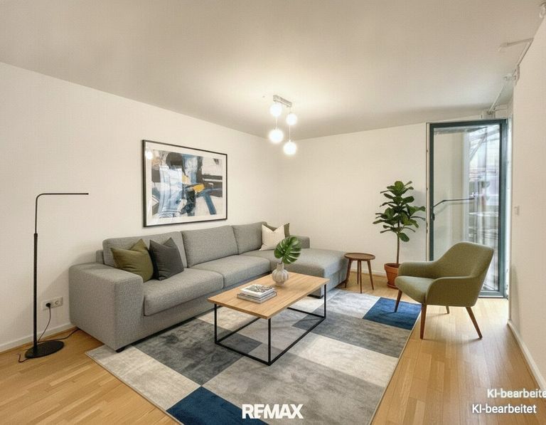 Wohnzimmer KI-Möbliert